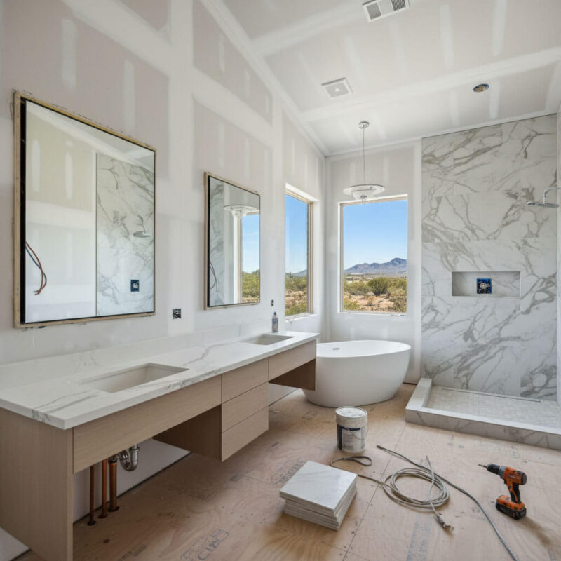 Western Construction & Restoration - New Construction Bathroom